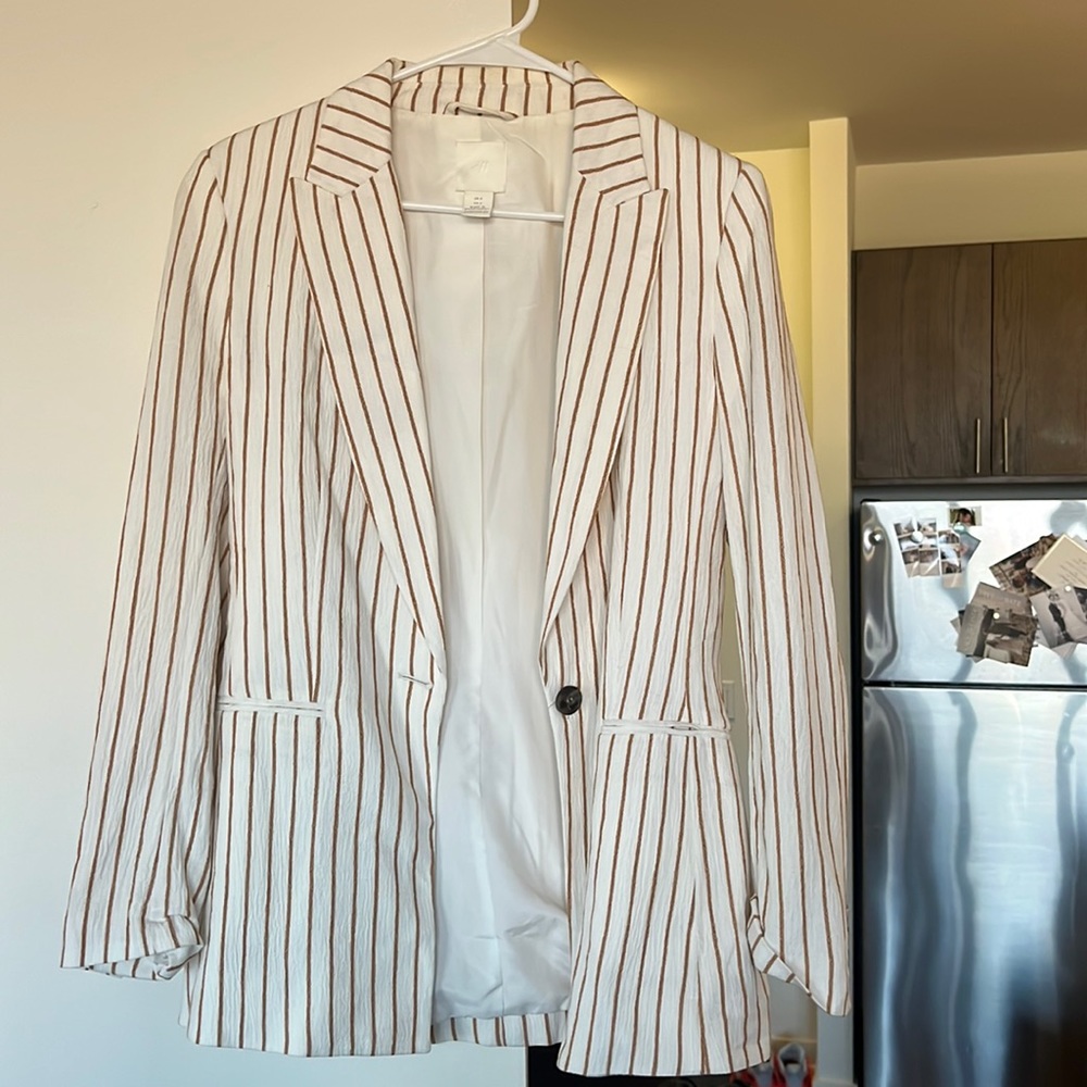 H&M Striped Blazer